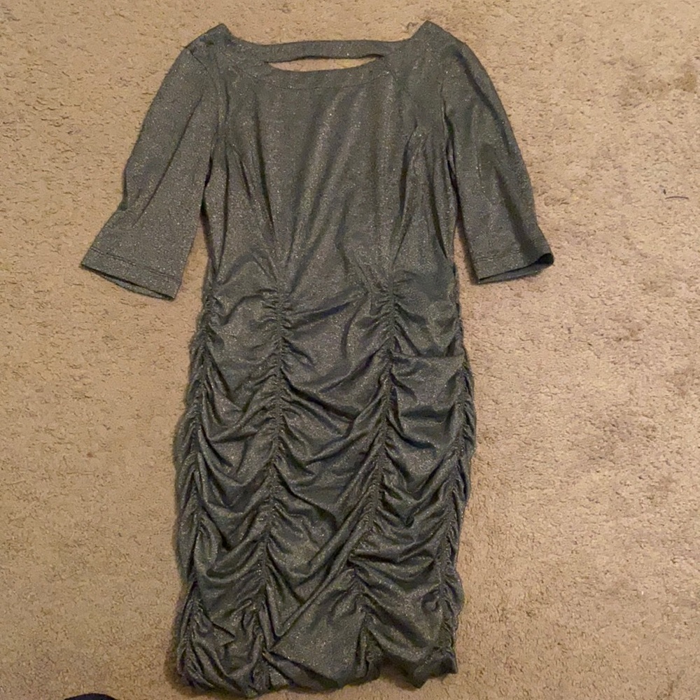 Sparkly fitted dress with open back